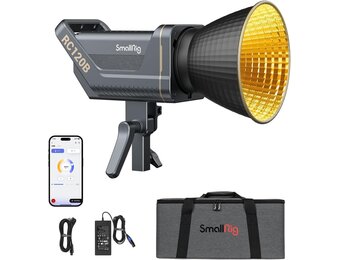 SMALLRIG RC120B 120W COB Bi-Color Video Light, 2700K-6500K 52800Lux Continuous Video Light met 9 Lichteffecten, CRI 95+ Bowens Montage Lamp met 2 Voedings Methoden SmallGoGo App Bediening - 3615