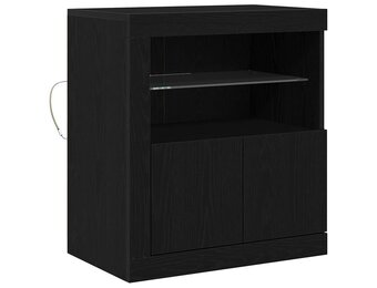 vidaXL Dressoir Zwart 60.5 x 37 x 67 cm Bewerkt hout
