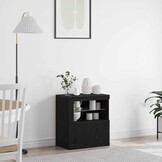 vidaXL Dressoir Zwart 60.5 x 37 x 67 cm Bewerkt hout