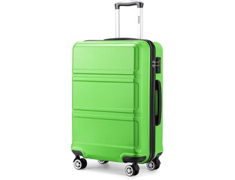 KONO Handbagage Koffer 55cm Apfelgrün met TSA-slot en zwenkwielen