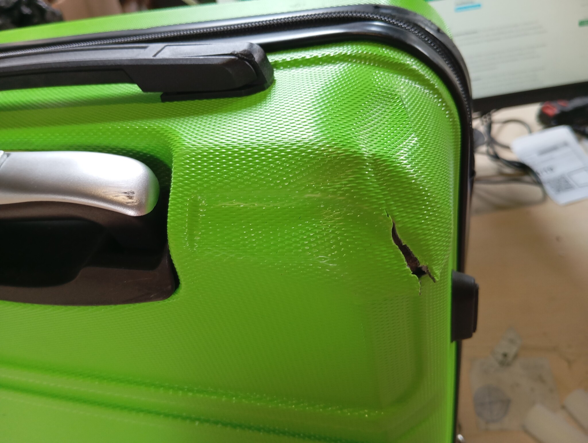 KONO Handbagage Koffer 55cm Apfelgrün met TSA-slot en zwenkwielen