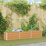 vidaXL Verhoogde plantenbak Licht Bruin 240 x 40 x 45 cm