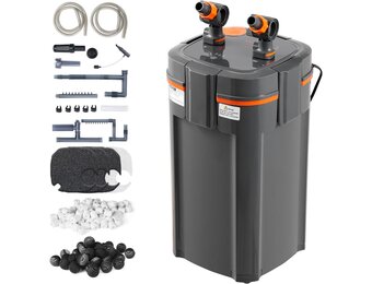 Aquarium filter 317 GPH, 12W, 4 filterlagen, UV-functie
