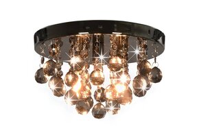 Zwarte Plafondlamp met Smoky Kralen - 33% Korting