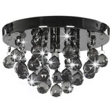 Zwarte Plafondlamp met Smoky Kralen - 33% Korting