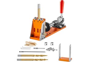 Zakgatenmal voor houtbewerking | 3 gaten | Verstelbare diepte | Aluminium | 28% korting