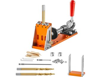 Zakgatenmal voor houtbewerking | 3 gaten | Verstelbare diepte | Aluminium | 28% korting
