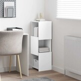 Hoekkast Wit Bewerkt Hout - 58% Korting!