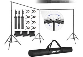 Verstelbare Fotostudio Achtergrond Stand (6x2.1m) - 41% Korting