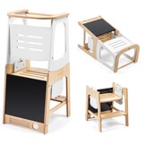 3-in-1 Leertoren/Tafel/Stoel met Schoolbord - 59% Korting