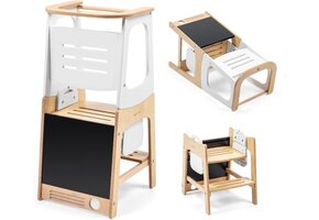 3-in-1 Leertoren/Tafel/Stoel met Schoolbord - 59% Korting