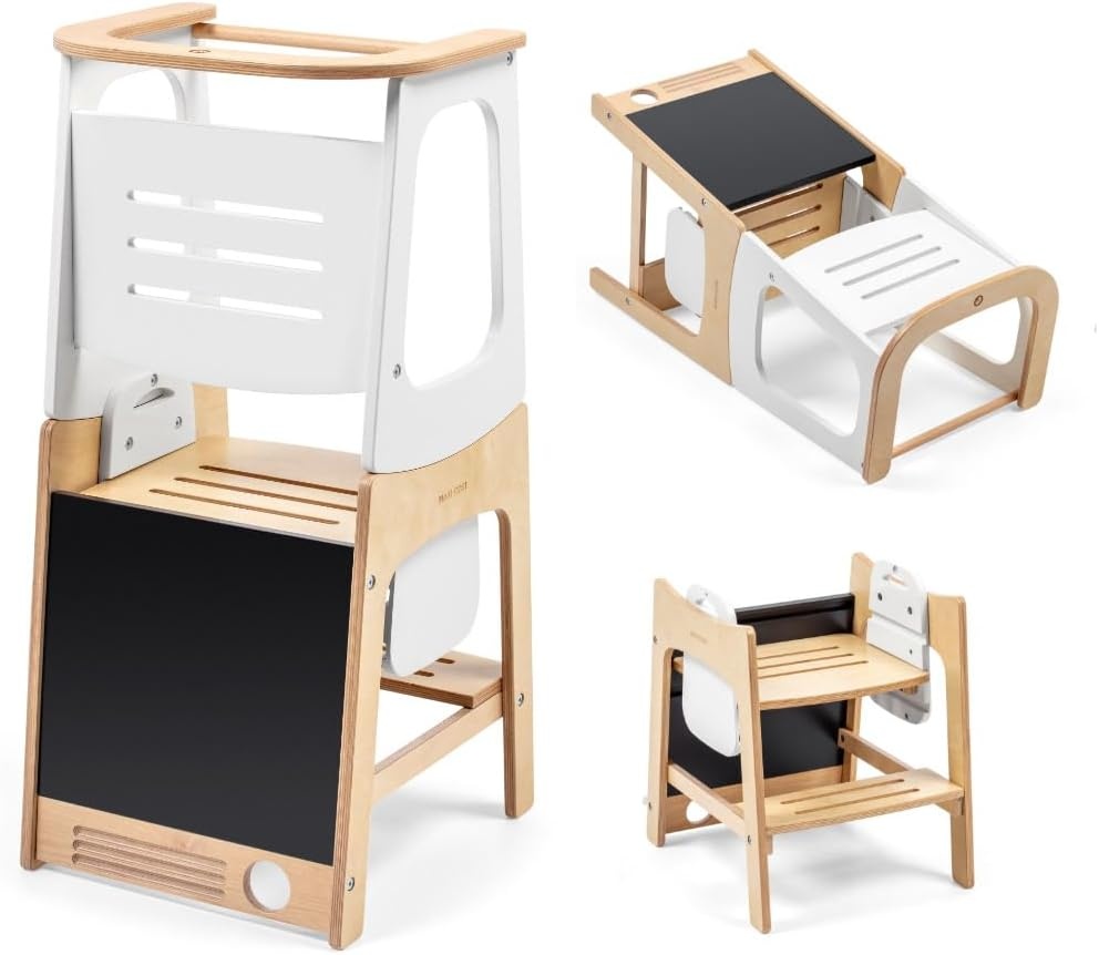 3-in-1 Leertoren/Tafel/Stoel met Schoolbord - 59% Korting