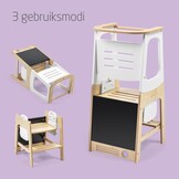 3-in-1 Leertoren/Tafel/Stoel met Schoolbord - 59% Korting