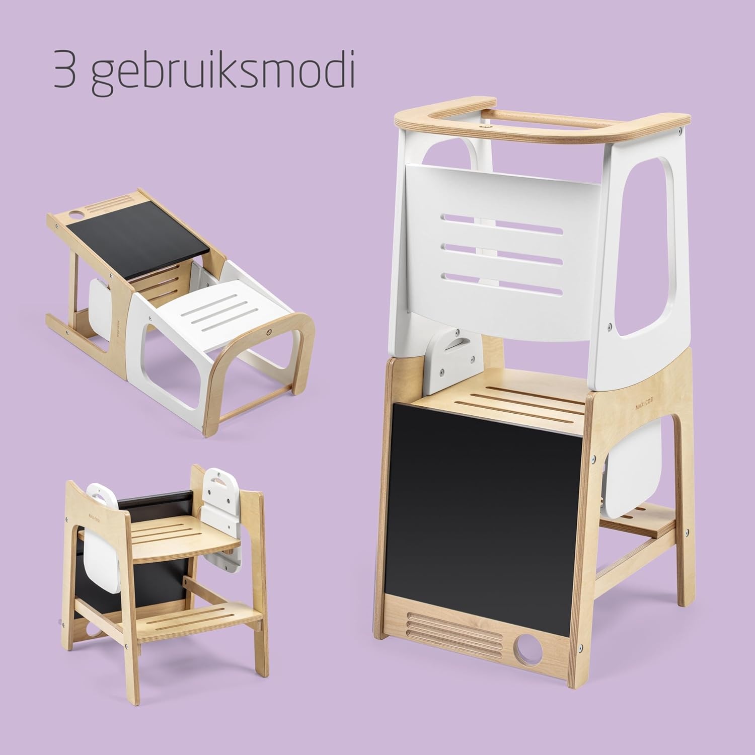 3-in-1 Leertoren/Tafel/Stoel met Schoolbord - 59% Korting
