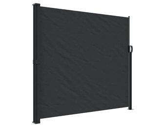 Uittrekbaar windscherm 180x600 cm zwart - 34% Korting!