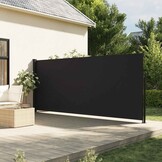 Uittrekbaar windscherm 180x600 cm zwart - 34% Korting!