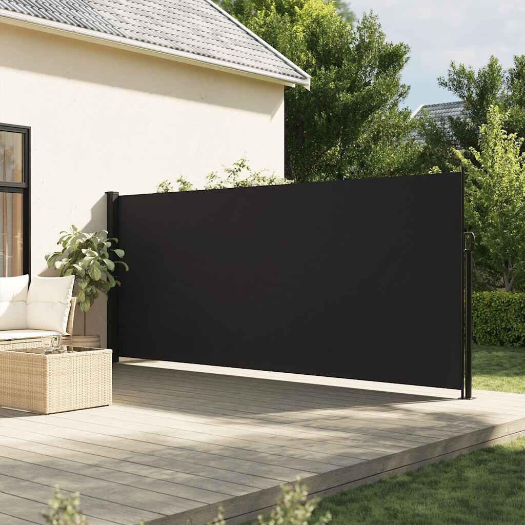 Uittrekbaar windscherm 180x600 cm zwart - 34% Korting!