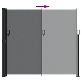 Uittrekbaar windscherm 180x600 cm zwart - 34% Korting!