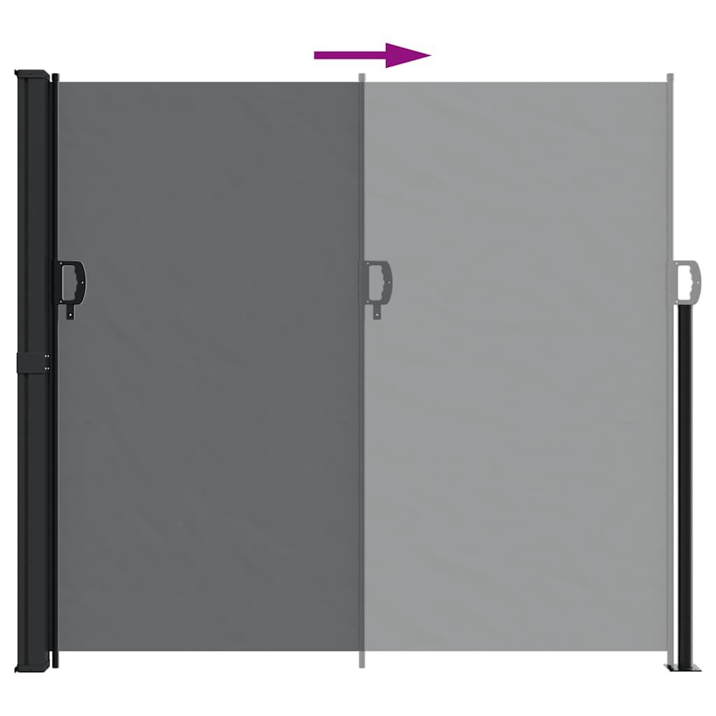 Uittrekbaar windscherm 180x600 cm zwart - 34% Korting!