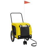 Hondenfietstrailer Geel/Zwart - 34% Korting