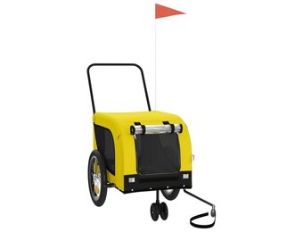 Hondenfietstrailer Geel/Zwart - 34% Korting