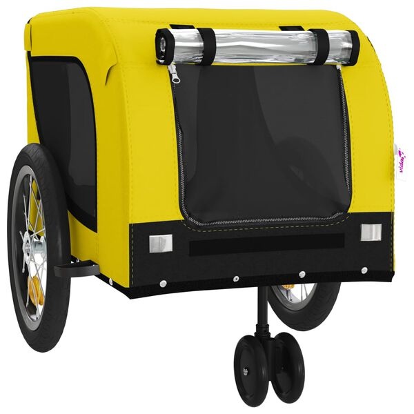 Hondenfietstrailer Geel/Zwart - 34% Korting