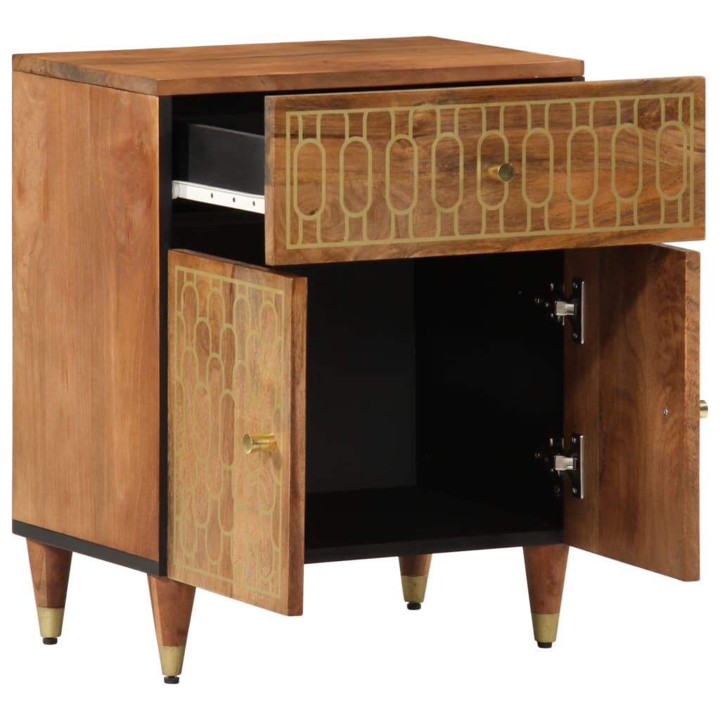 Nachtkastje Massief Mangohout - 50x33x60 cm - 34% Korting
