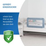Blauw Bedhek Kinderbed - 100cm Lang, 50cm Hoog - Valbescherming