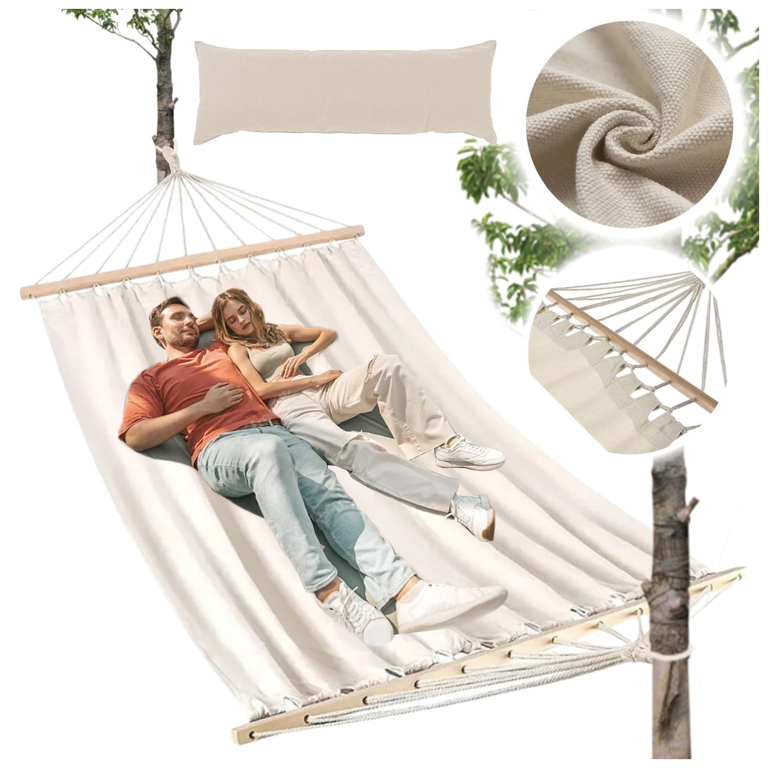 2-persoons Hangmat Beige: Comfort & Stijl 54% Korting
