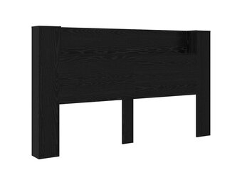 Hoofdbord Kast met LED - Zwart Eiken - 34% Korting