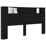 Hoofdbord Kast met LED - Zwart Eiken - 34% Korting