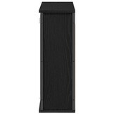 Badkamerwandkast met Spiegel 60x21x60cm Zwart Eiken - 34% Korting!