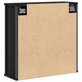 Badkamerwandkast met Spiegel 60x21x60cm Zwart Eiken - 34% Korting!