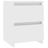 Nachtkastje 30x30x40 cm Bewerkt Hout Wit - 55% Korting