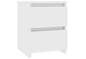 Nachtkastje wit bewerkt hout - 30x30x40 cm - 50% Korting!
