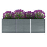 Verhoogde plantenbak 240x80x77 cm Grijs - 54% Korting