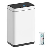 Contactloze Prullenbak 50L Roestvrij Staal Wit - 53% Korting