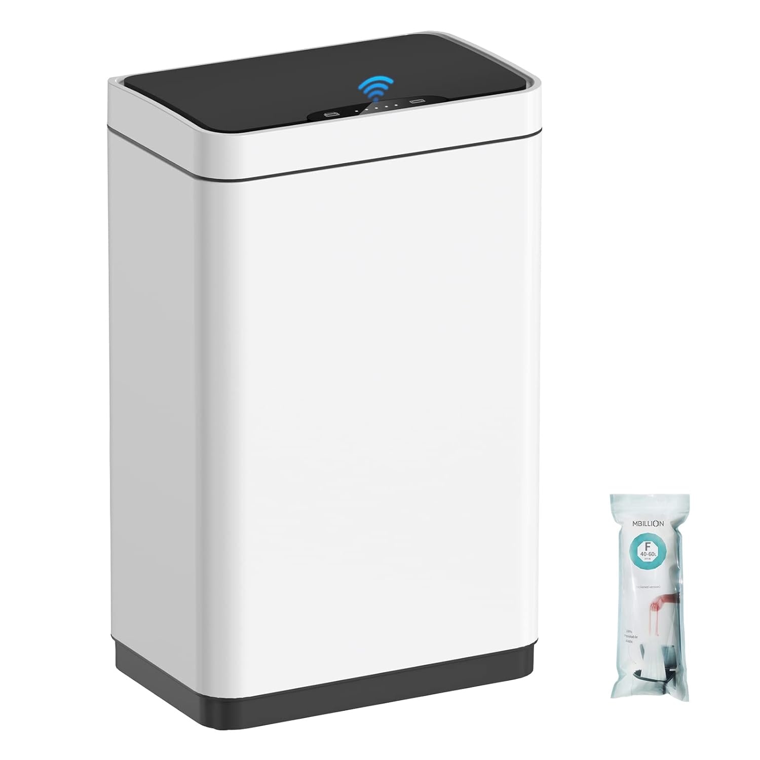 Contactloze Prullenbak 50L Roestvrij Staal Wit - 53% Korting