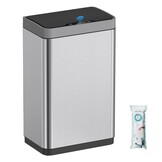 Contactloze Prullenbak 50L Roestvrij Staal Wit - 53% Korting