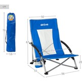 Opvouwbare Strandstoel Polyester & Staal (33% Korting)