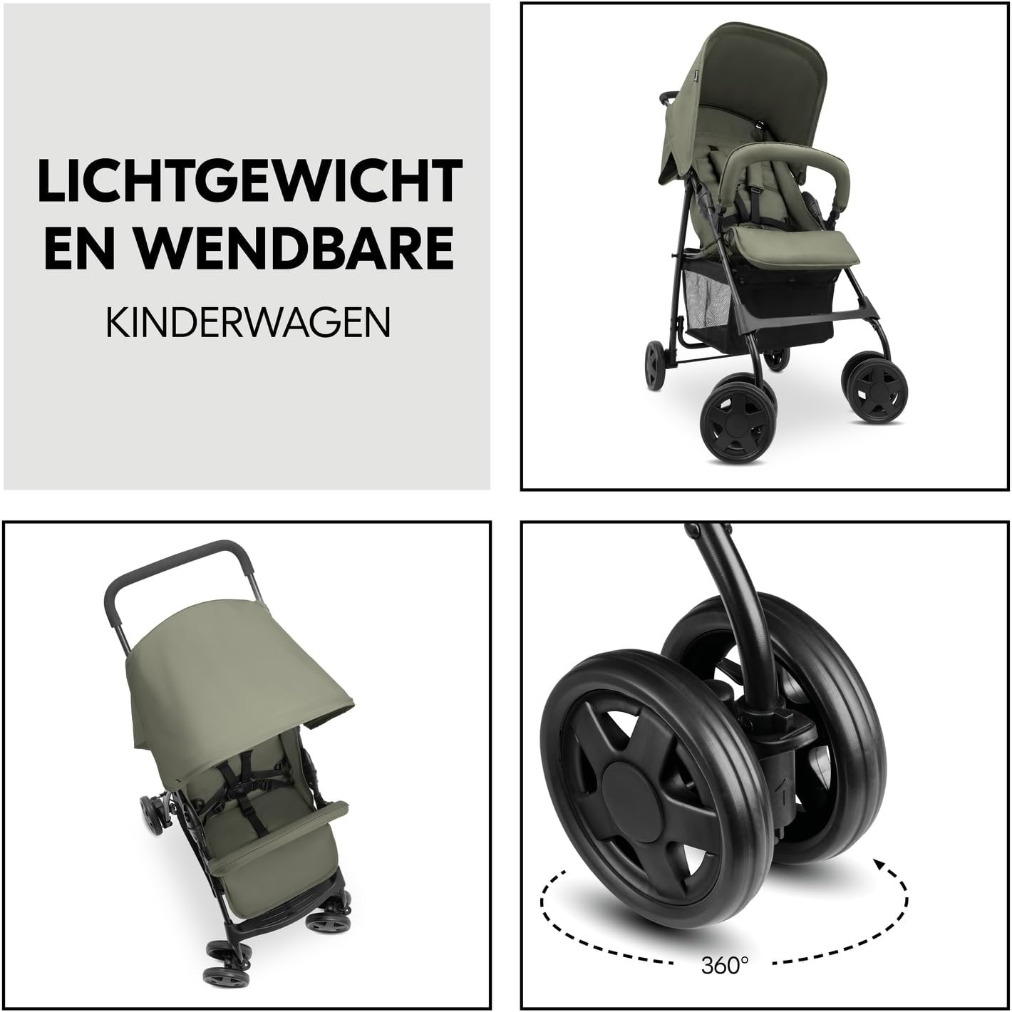 Lichtgewicht Buggy 5,9kg, Compact Inklapbaar, Ligstand - 34% Korting!