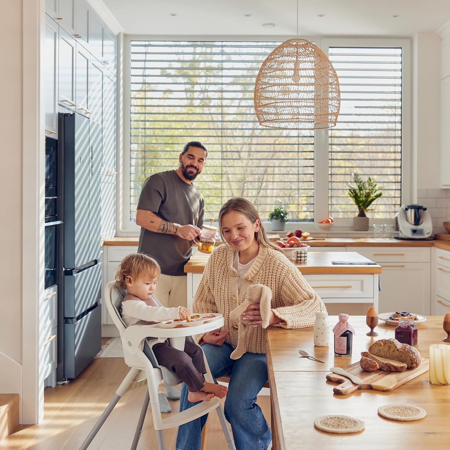 Kinderstoel DINNLY Zitverhoger - 6m-5jr - Lichtgrijs - 34% Korting
