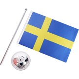 Zweedse Tafelvlag Satijn 22x15cm met Voet & Paal - 78% Korting