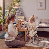 Kinderstoel DINNLY Zitverhoger - 6m-5jr - Lichtgrijs - 34% Korting