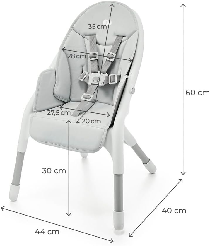 Kinderstoel DINNLY Zitverhoger - 6m-5jr - Lichtgrijs - 34% Korting