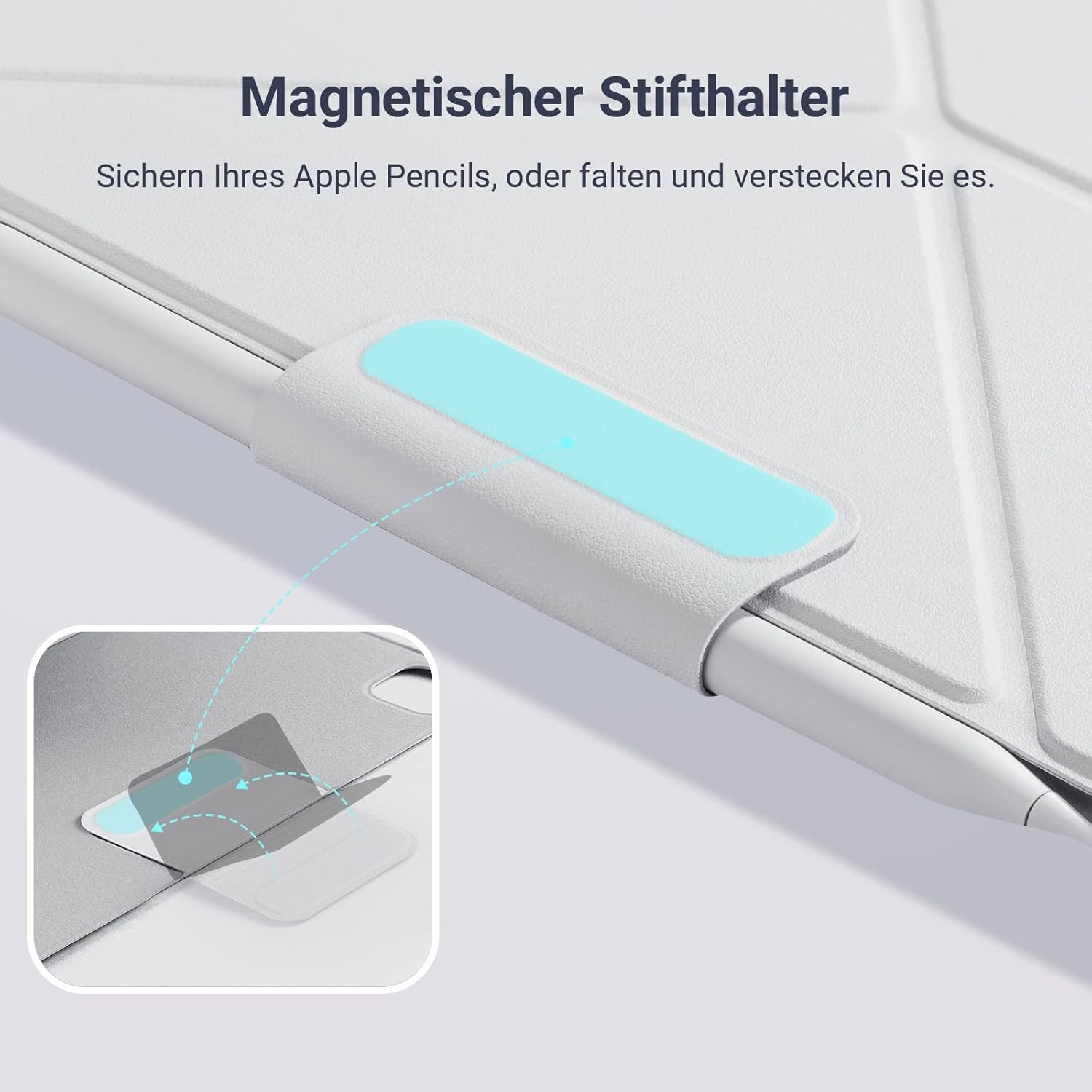 iPad Air 13" 2024 & Pro 12.9" Hoes | Wit, Lichtgewicht 325g, PU Leer, Penhouder, Standaard, 76% Korting