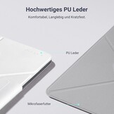 iPad Air 13" 2024 & Pro 12.9" Hoes | Wit, Lichtgewicht 325g, PU Leer, Penhouder, Standaard, 76% Korting