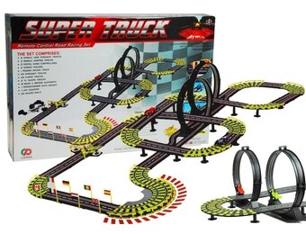 Racebaan 1157 cm met 2 F1-auto's & Rondeteller (54% korting)