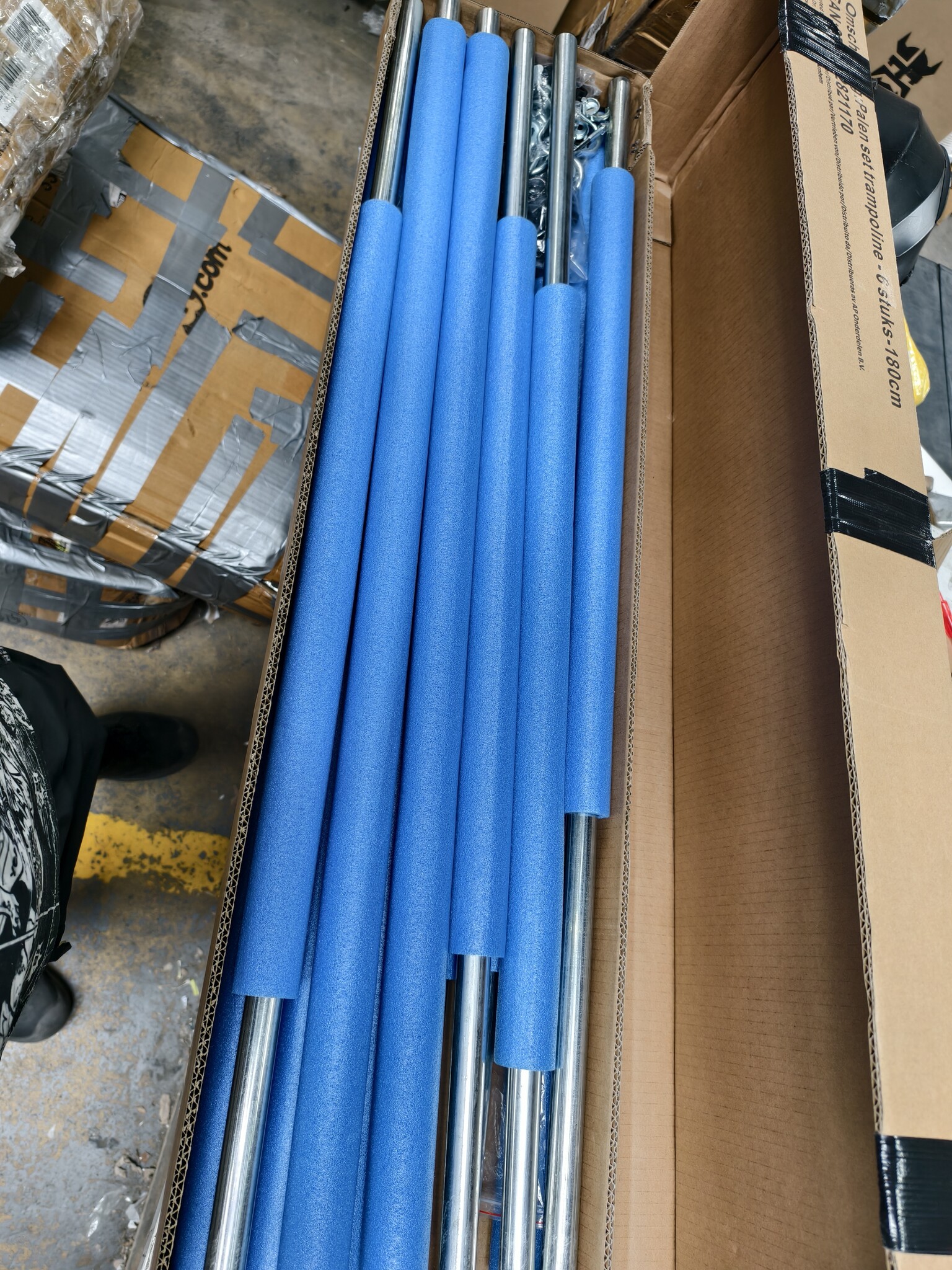 Trampoline Palen Set 6 Stuks voor Veiligheidsnet | 305 cm Diameter