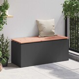 vidaXL Tuinbank Staal Zwart - Nu 34% Korting!